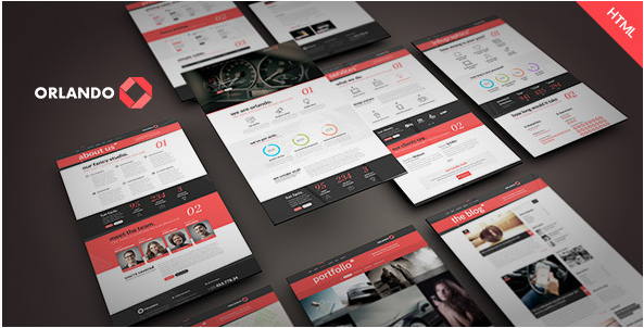 Orlando - Template HTML Infografis Kreatif