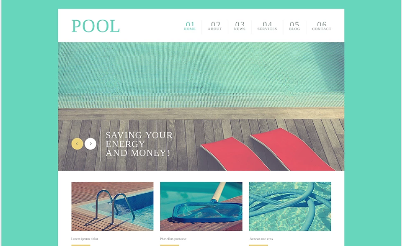 レスポンシブウェブサイトテンプレートのクリーニング