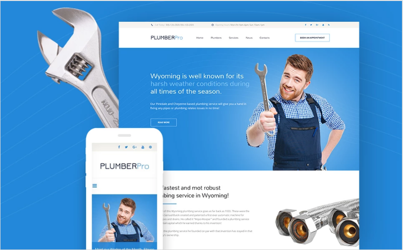 PlumberProウェブサイトテンプレート