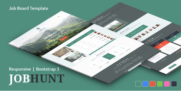 JobHunt - قالب HTML أنيق للوحة العمل