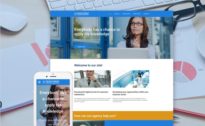 قالب موقع التوظيف