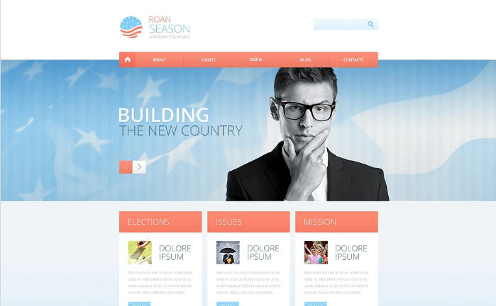 정치 후보자 반응형 웹사이트 템플릿