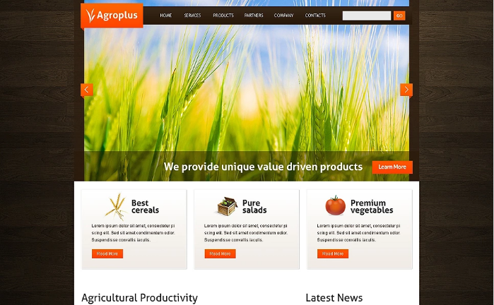 Plantilla PSD de agricultura