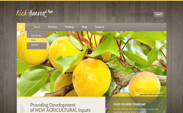 Plantilla PSD de agricultura