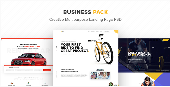 Business Pack - Page de destination polyvalente créative PSD