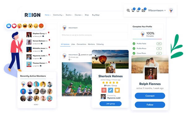 Reign WordPress BuddyPress Theme