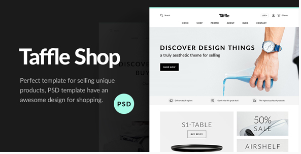 Taffle: Beste PSD-Vorlagen für den Einzelhandel