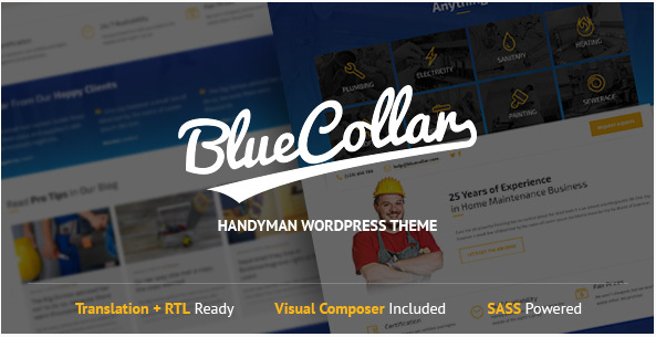 Blue Collar: Motywy WordPress firmy budowlanej