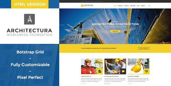 Architectura - Plantilla HTML de construcción