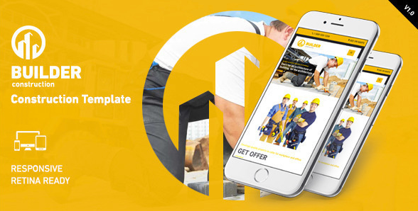 Plantilla HTML de construcción de constructor