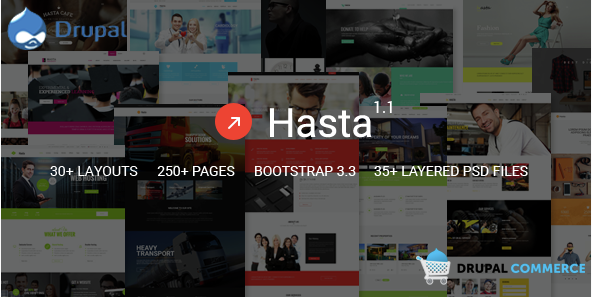 Hasta：響應式 Drupal 主題