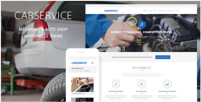 Car Service - Mechanic Auto Shop Tema de WordPress