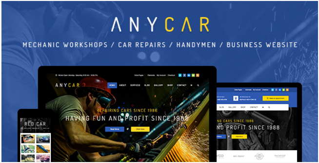 AnyCar - Tema de WordPress para automoción y negocios