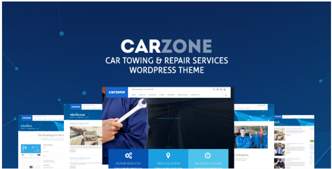 Car Zone - Tema de WordPress para remolque y reparación