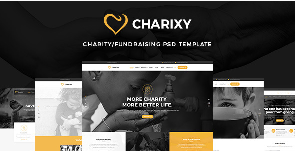Charixy - Templat PSD Penggalangan Dana Amal