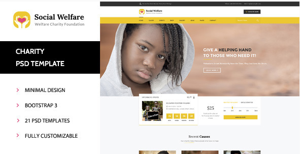 Kesejahteraan Sosial - Templat PSD Amal & Nirlaba