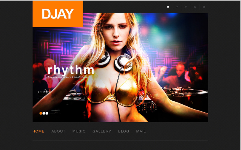 Tema de WordPress receptivo de DJ