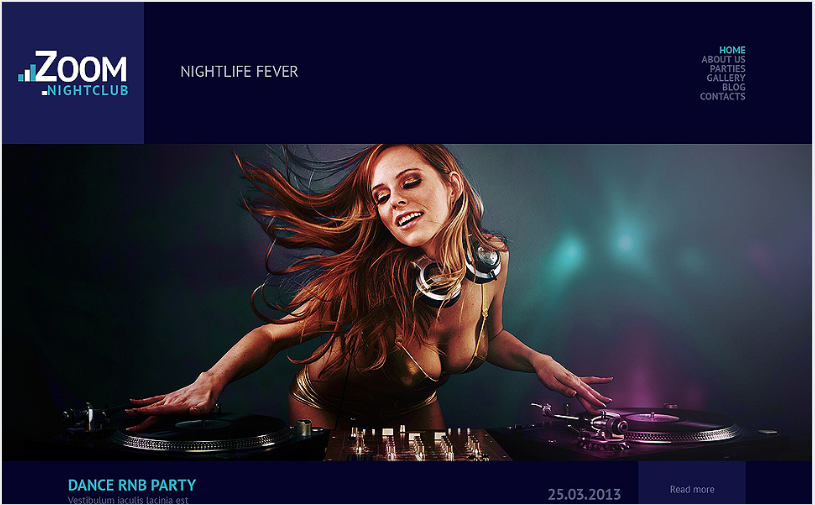 Tema WordPress Responsivo de Club Nocturno