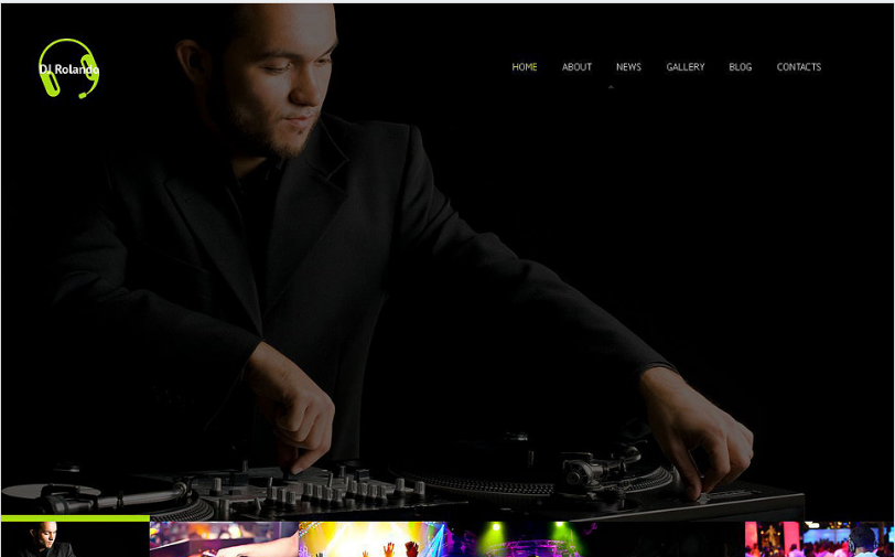 Tema de WordPress receptivo de DJ