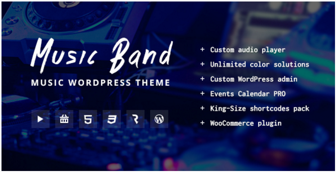 Music Band Live Event & Music Club Tema de WordPress