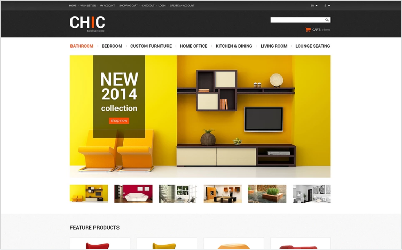 Tienda de muebles Plantilla OpenCart