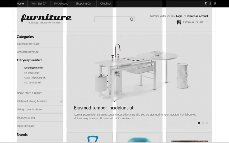 Plantilla OpenCart para interiores modernos
