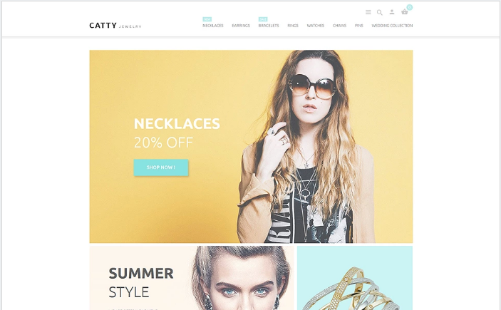 Catty Jewelry PrestaShop ธีม