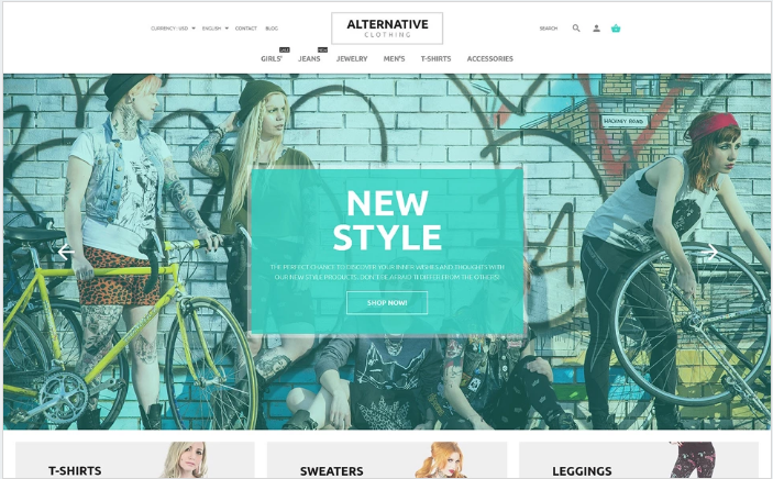 รูปแบบทางเลือก PrestaShop Theme
