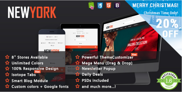 NewYork - ธีม Prestashop ที่ตอบสนอง