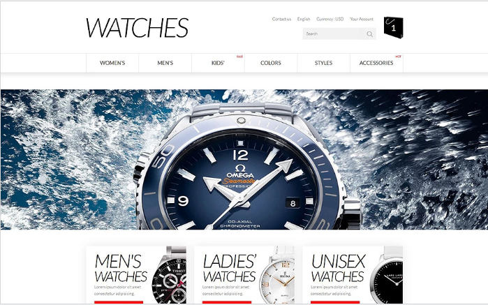 เครื่องแต่งกาย PrestaShop Theme