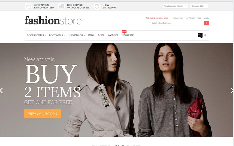 ธีมร้านค้าแฟชั่นวีโอไอพี