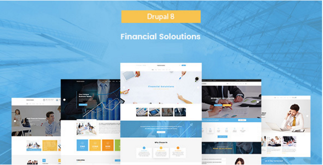 Soluciones financieras - Plantilla de Drupal 8 para finanzas y negocios