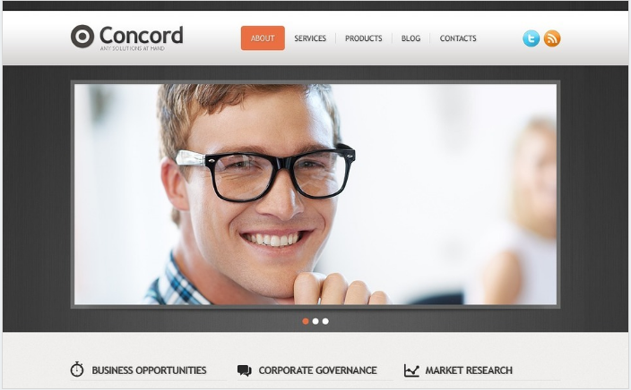 Plantilla de Drupal para negocios exitosos