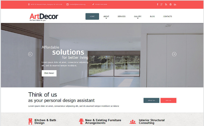 Tema WordPress Responsif Desain Interior