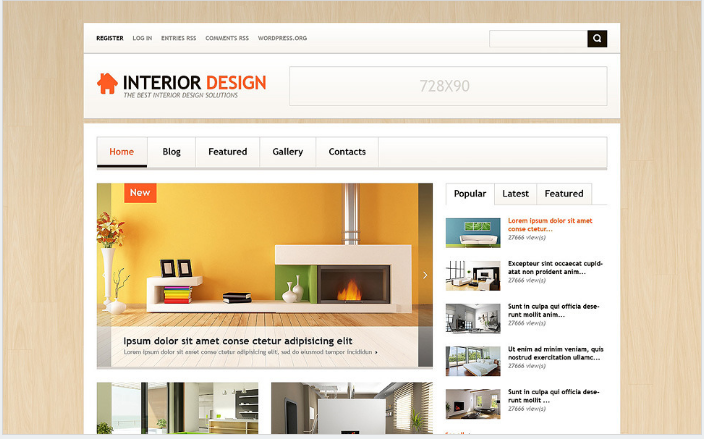 Tema WordPress Responsif Desain Interior