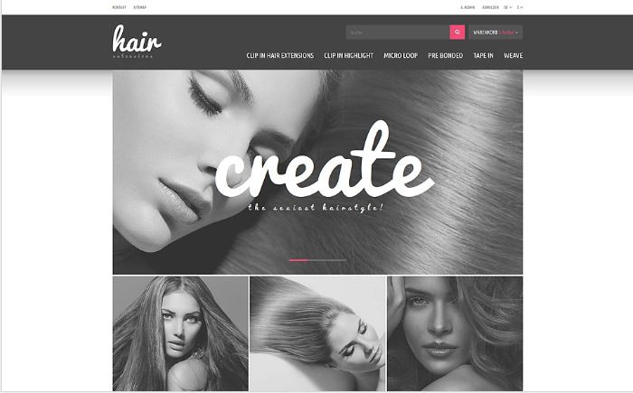 Tienda de extensiones de cabello Tema PrestaShop