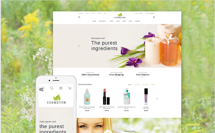 Cosmeton - Tema de PrestaShop para el cuidado de la piel