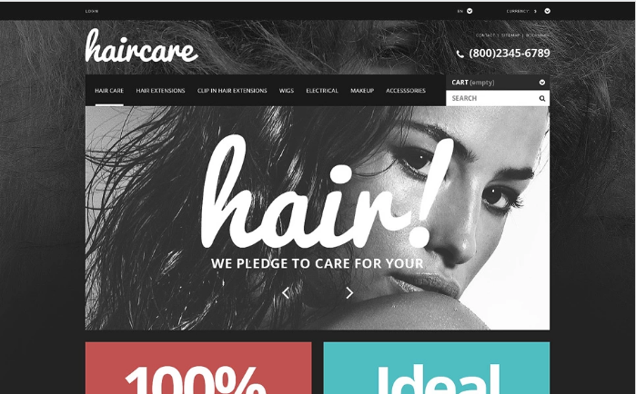 Tienda de productos para el cuidado del cabello Tema PrestaShop
