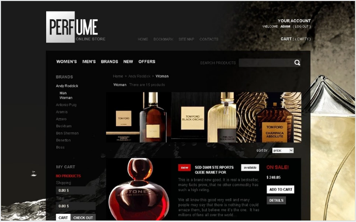 Tienda online de perfumes Tema PrestaShop