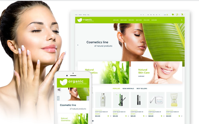 Cosmética orgánica - Tema PrestaShop responsivo