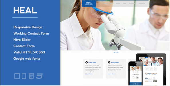 Heal - Template HTML Medis dan Kesehatan yang Responsif