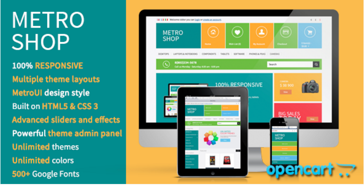 MetroShop: Tecnología Temas OpenCart