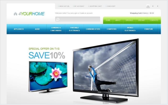 Electrodomésticos para el hogar Plantilla OpenCart