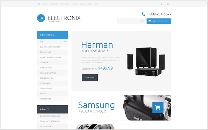 Plantilla OpenCart de electrodomésticos