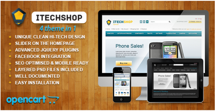 iTechShop: Tecnología OpenCart Temas