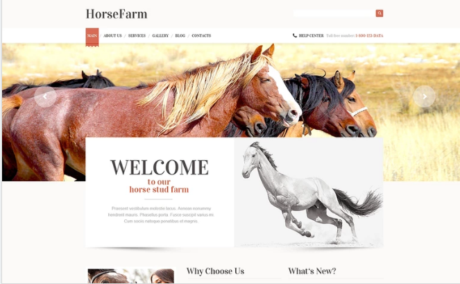 Promoción del tema de WordPress Horse Farms