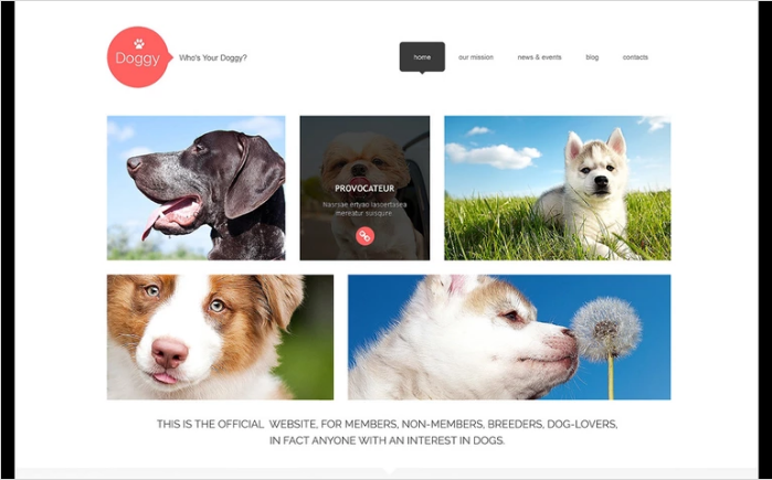 Perro Responsivo Tema de WordPress