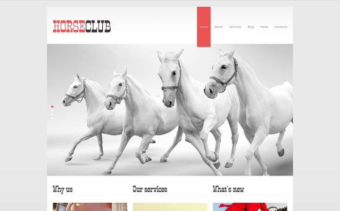 Tema WordPress para Club de Caballos