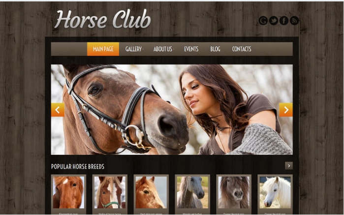 Tema WordPress para granja de cría de caballos