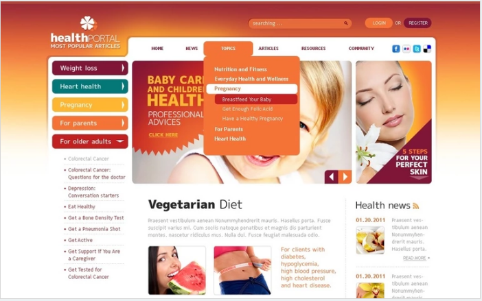 Templat Desain PSD Farmasi